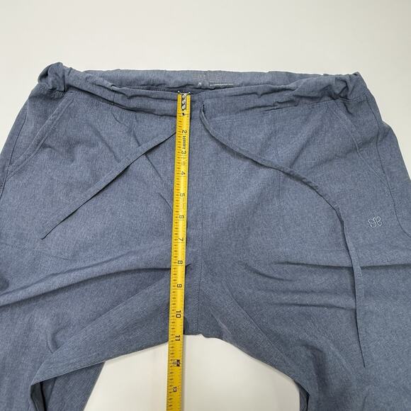 Albion Jetsetter Joggers Chambray Pants Women M Light Blue Nylon Spandex Zippers - Picture 3 of 8